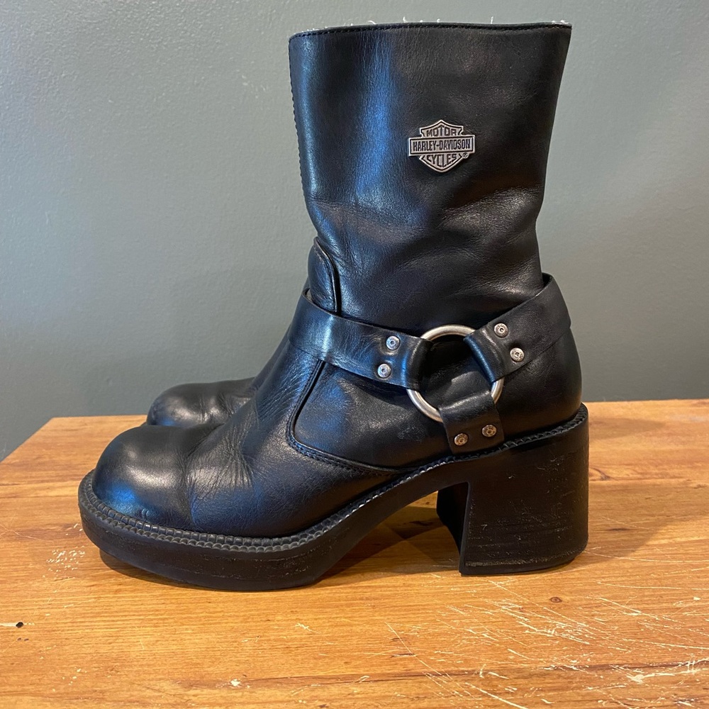 Harley-Davidson Black Pavement Harness Boots/Booties